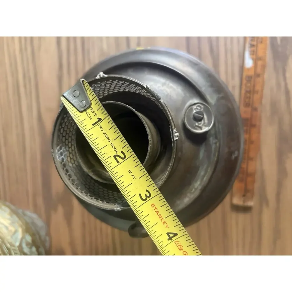 Antique Rayo Brass Oil Lamp Prepped To Be Electrified Brass Lamp Base